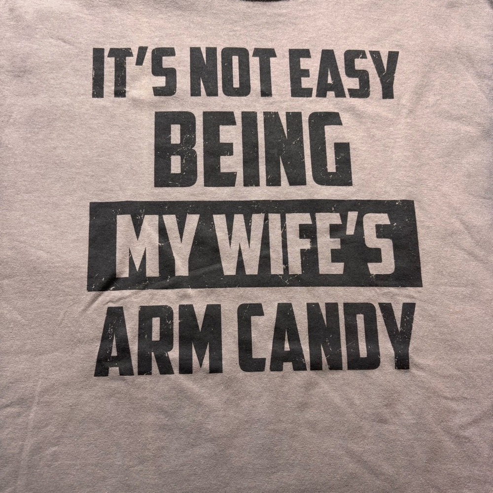 Port & Company Mens Graphic Tee Humor Short Sleeve T-Shirt Gray Size Medium - Picture 5 of 12